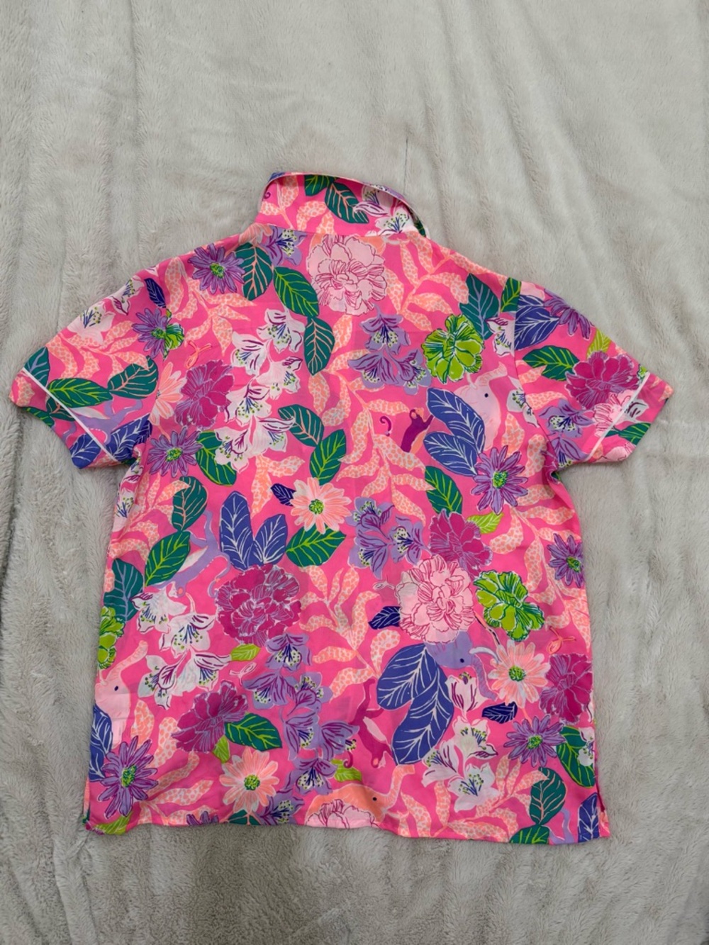 Lilly Pulitzer Teagan PJ Woven SS Top size Medium - Picture 6 of 8